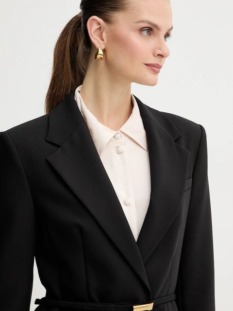 Marciano by Guess marynarka DALIA kolor czarny jednorzędowa gładka 5BGN00 7046A