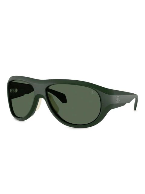 Moncler Eyewear matte-finish sunglasses - Green - zdjęcie produktu nr 2