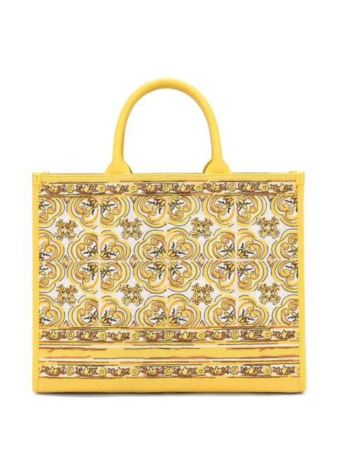 Dolce & Gabbana medium DG Daily canvas tote bag - Yellow