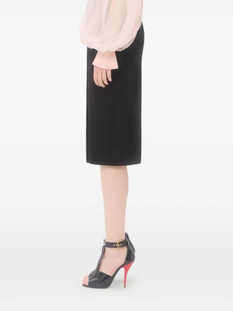 Valentino Garavani Suede Skirt - Black