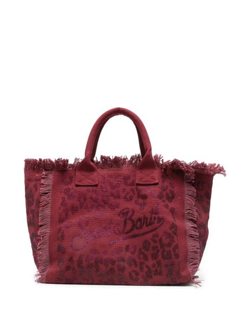 MC2 Saint Barth Vanity leopard-print tote bag - Red - zdjęcie produktu nr 1