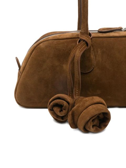 Magda Butrym Brigitte trapeze suede tote bag - Brown