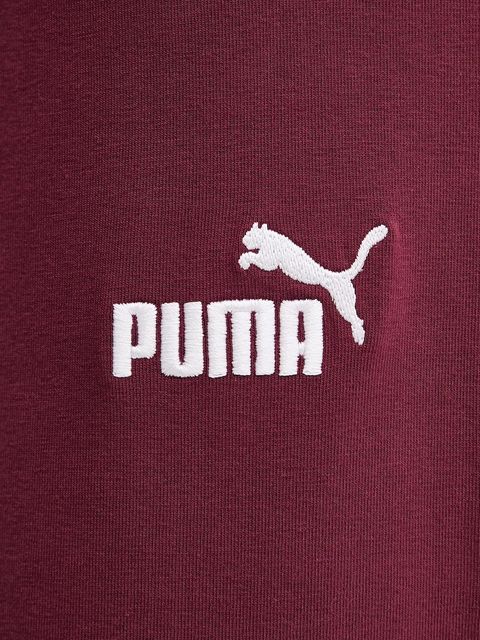 Puma spodnie dresowe damskie kolor bordowy gładkie 682429