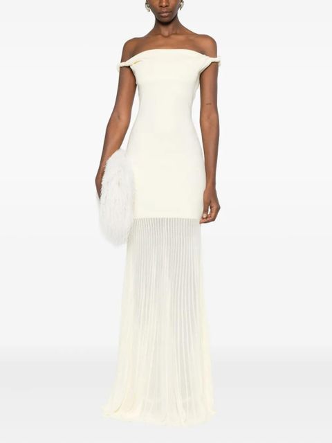 SIR. Elia off-shouder twist maxi dress - Yellow