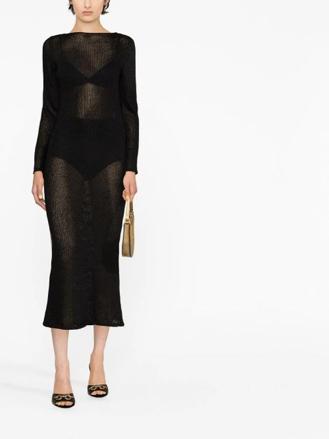 TOM FORD fine-knit midi dress - Black