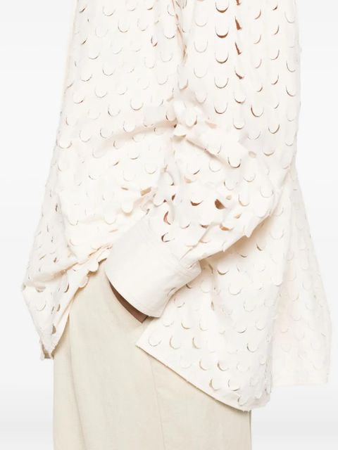Nanushka cut-out collared shirt - Neutrals
