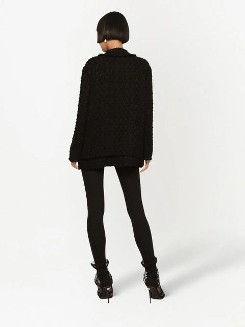 Dolce & Gabbana rush-stitch single-breasted jacket - Black