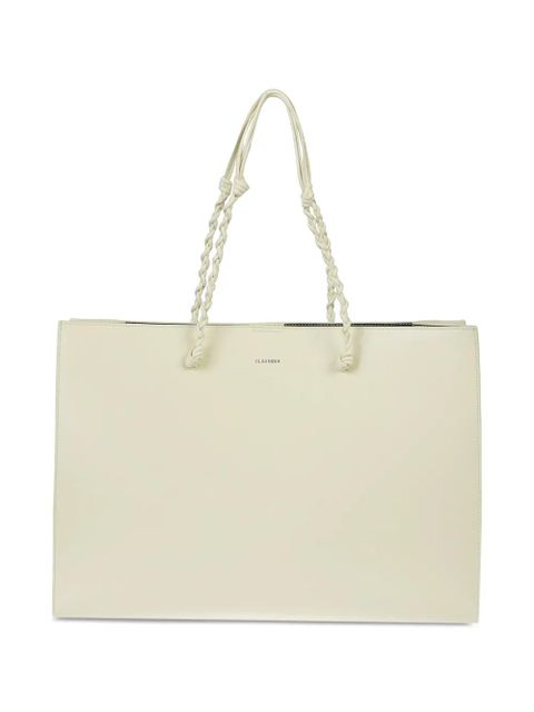 Jil Sander Tangle knotted handle embossed logo tote bag - Neutrals - zdjęcie produktu nr 1