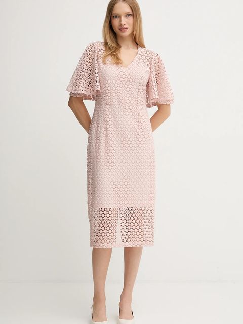 Joseph Ribkoff sukienka kolor beżowy midi prosta 251744