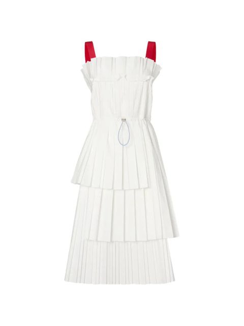 FENDI ruffled pleated midi dress - White - zdjęcie produktu nr 1