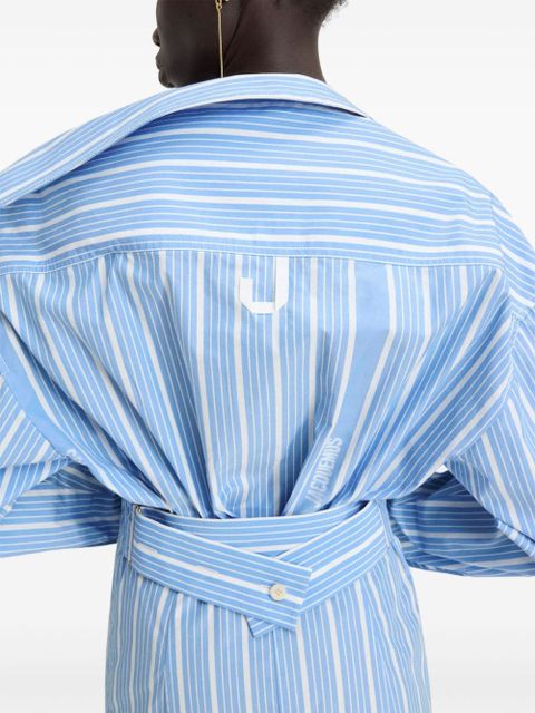 Jacquemus striped cotton dress - Blue