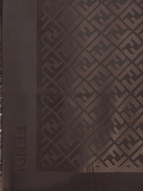 FENDI FF wool shawl - Brown - zdjęcie produktu nr 2