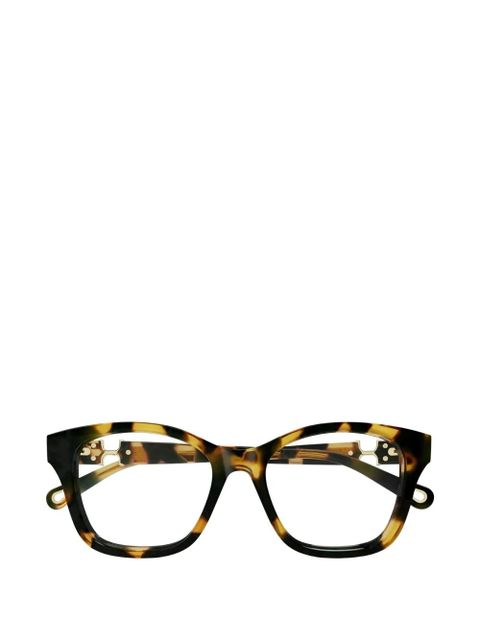 Chloé Eyewear havana geometric glasses - Brown - zdjęcie produktu nr 1