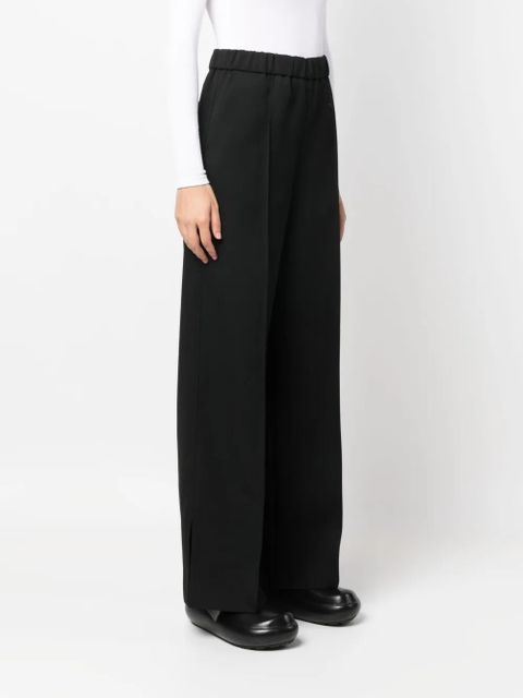 Jil Sander pressed-crease wool straight trousers - Black