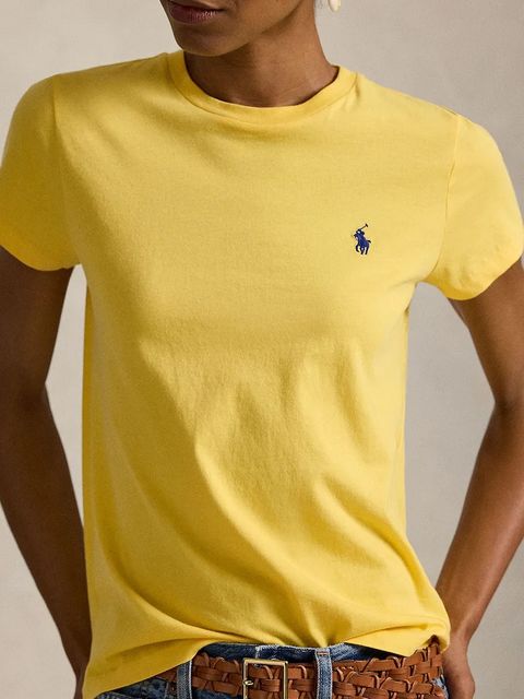 Polo Ralph Lauren t-shirt bawełniany damski kolor żółty 211B14605