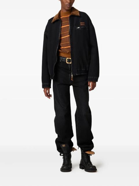 Miu Miu washed wtitching jeans - Black - zdjęcie produktu nr 2