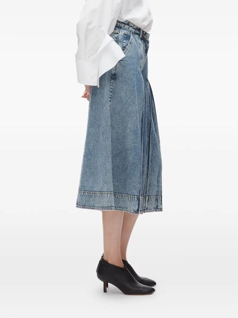 3.1 Phillip Lim pleated cotton midi skirt - Blue