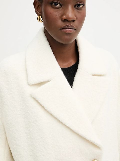 Pinko płaszcz z domieszką wełny kolor beżowy 105559 A2SH