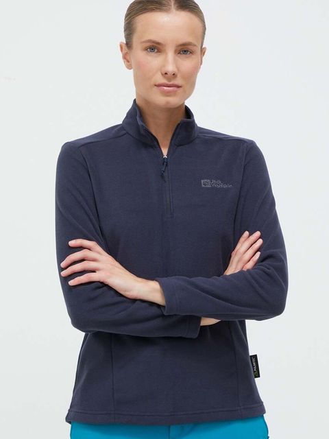 Jack Wolfskin bluza sportowa Taunus kolor granatowy gładka 1709532 - zdjęcie produktu nr 1