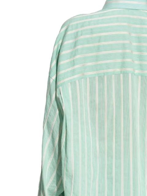 Balenciaga striped buttoned-up shirt - Green