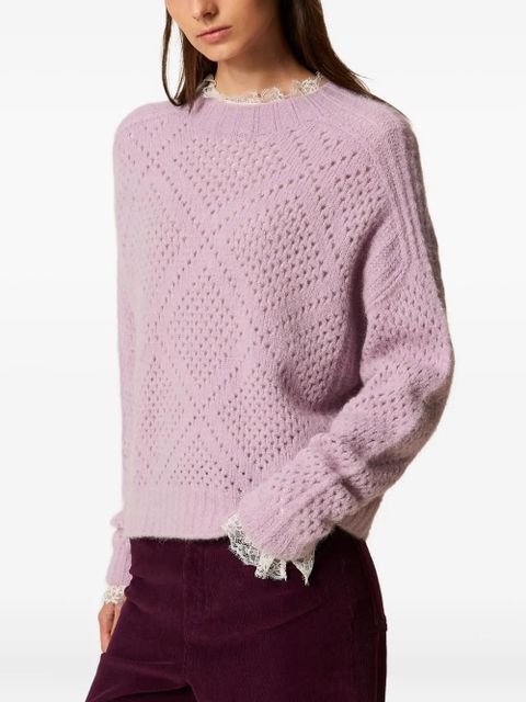 TWINSET diamond pattern sweater - Purple - zdjęcie produktu nr 2