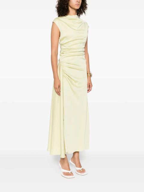 Simkhai Burke Satin Midi Dress - Yellow