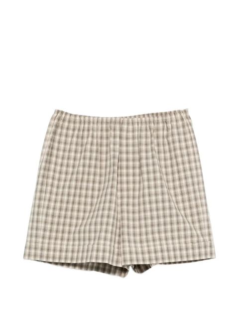 Nanushka Hira relaxed fit check shorts - Neutrals - zdjęcie produktu nr 1