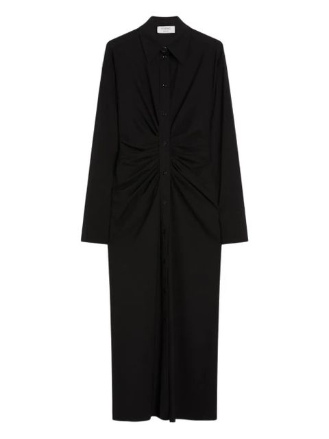 Sportmax button-cuff shirred dress - Black - zdjęcie produktu nr 1