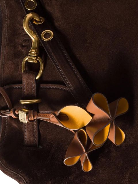 Miu Miu flower leather keyring - Brown - zdjęcie produktu nr 2