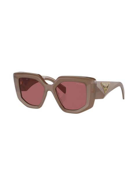 Prada Eyewear Prada PR 14ZS oversize frame sunglasses - Brown - zdjęcie produktu nr 2