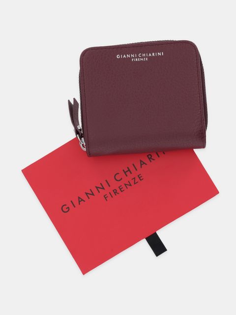 Gianni Chiarini portfel skórzany damski kolor bordowy PF W-4953A GRN