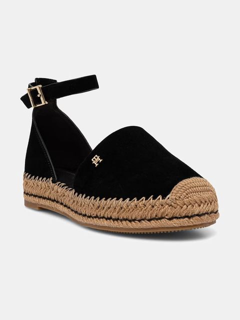 Tommy Hilfiger espadryle na platformie damskie zamszowe TH PLATFORM ESPAD SUEDE STRAP - zdjęcie produktu nr 1