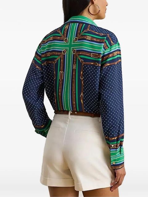 Lauren Ralph Lauren polka-dot print shirt - Blue