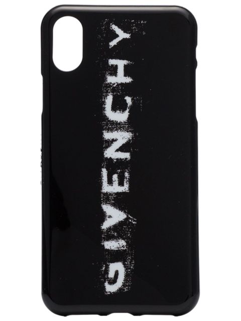 Givenchy black and white faded logo print iPhone X phone case - zdjęcie produktu nr 1