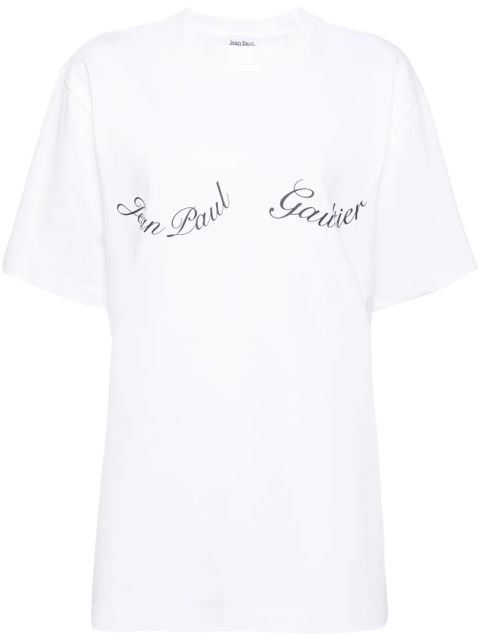 Jean Paul Gaultier logo-lettering cotton T-shirt - White - zdjęcie produktu nr 1