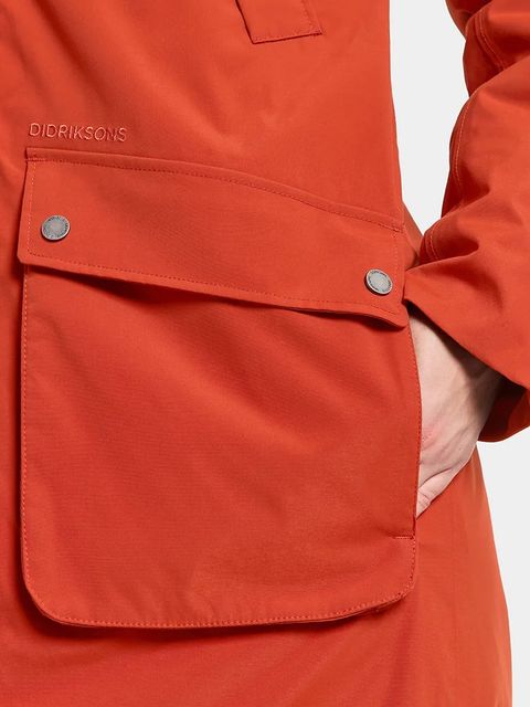 Didriksons kurtka przeciwdeszczowa MELODY kolor pomarańczowy przejściowa 505851