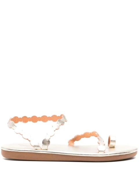 Ancient Greek Sandals Cronos flat leather sandals - Gold - zdjęcie produktu nr 1