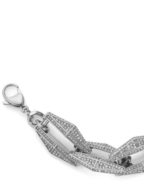 Jimmy Choo Diamond Chain crystal-embellished necklace - Silver