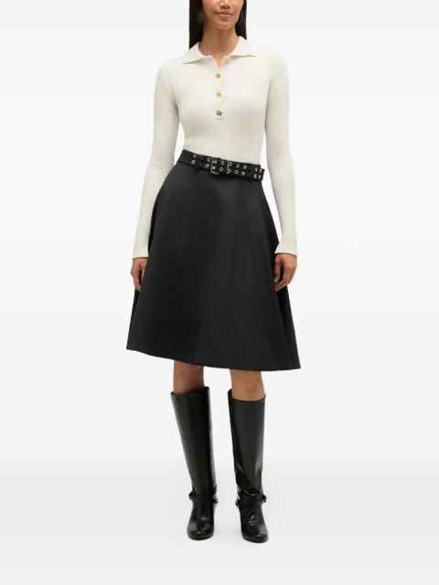 GANNI sequin-embellished polo top - White - zdjęcie produktu nr 2