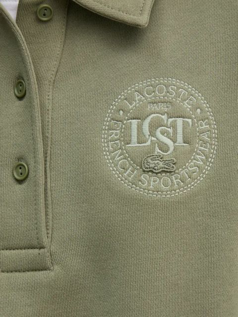 Lacoste bluza bawełniana damska kolor zielony gładka SF2641