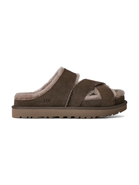 UGG klapki zamszowe W Greenport Cross Strap Slide - zdjęcie produktu nr 2