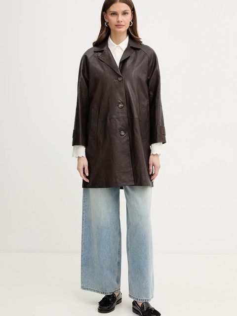 Weekend Max Mara koszula bawełniana NEUTRO damska kolor beżowy relaxed z kołnierzykiem klasycznym 2615111021600 - zdjęcie produktu nr 2