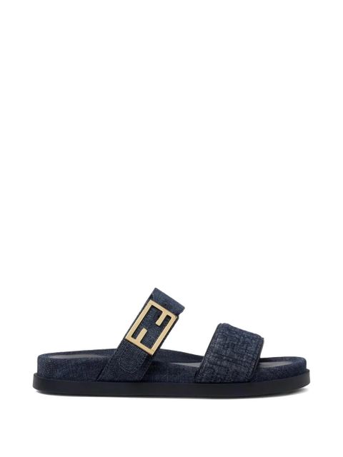 FENDI Feel FF double-strap sandals - Blue - zdjęcie produktu nr 1