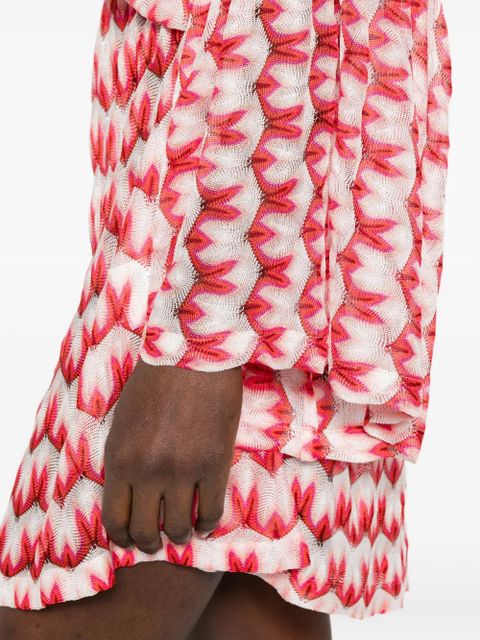 Missoni V-neck patterned beach dress - Red