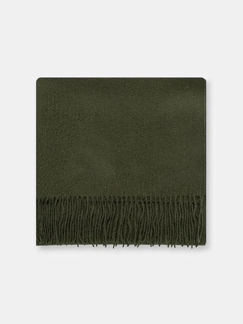 Answear.LAB szal wełniany damski kolor zielony gładki - zdjęcie produktu nr 2