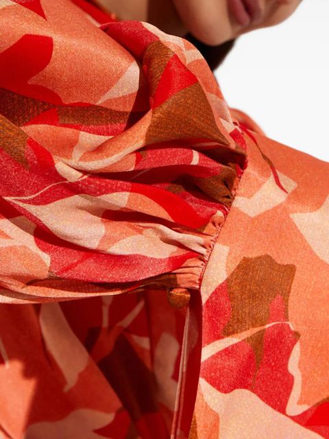 Acler Dunleer pattern mini dress - Orange