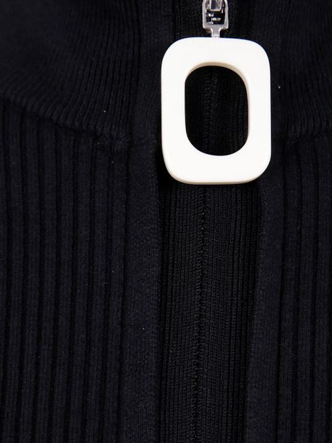 JW Anderson zip-up ribbed cardigan - Black