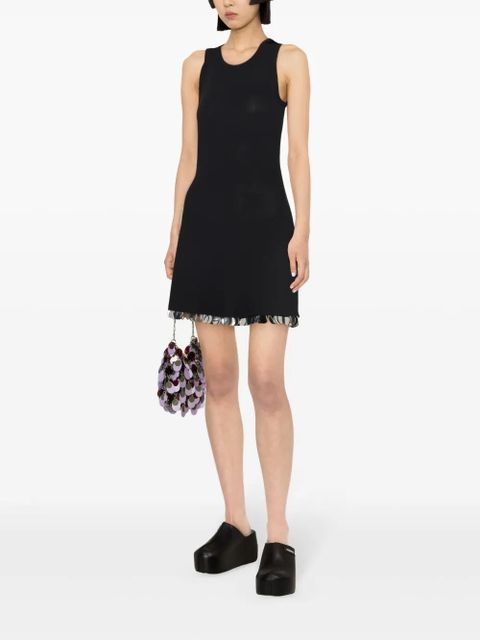 Rabanne paillete-detail sleeveless minidress - Black