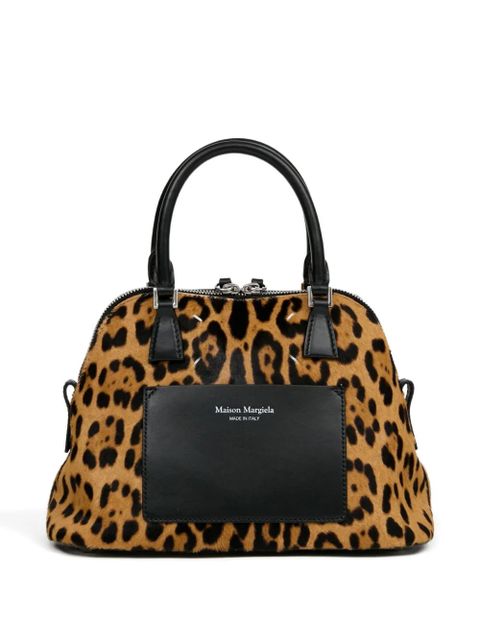Maison Margiela 5AC leopard calf-hair mini bag - Brown - zdjęcie produktu nr 2