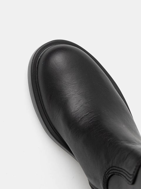 Camper kozaki skórzane Dean damskie kolor czarny na płaskim obcasie K400763-003